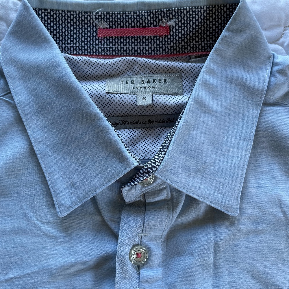 Ted Baker London Light Blue Button Down Size 6 (XXL) - Picture 4 of 6